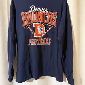 Junk Food Clothing Navy Denver Broncos Long Sleeve Tee